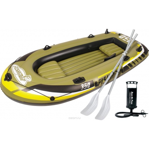 BOTE INFLABLE GRANDE CON REMOS E INFLADOR MANUAL