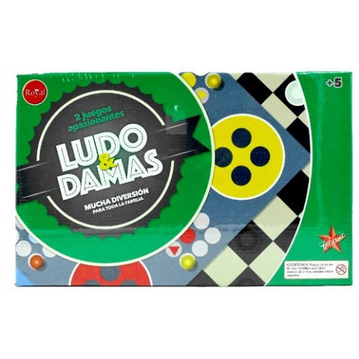 Juego de Mesa Ludo & Damas Royal