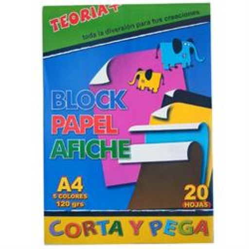 BLOCK AFICHE 120 GRS X 20 SURTIDOS