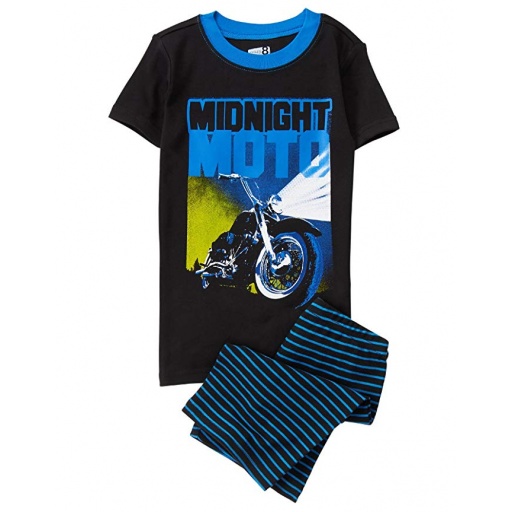 PIJAMA VERANO RAYAS MOTO 4 AOS