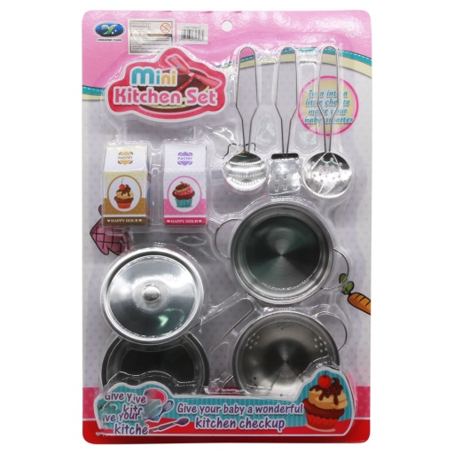 SET COCINA 9 PIEZAS METAL