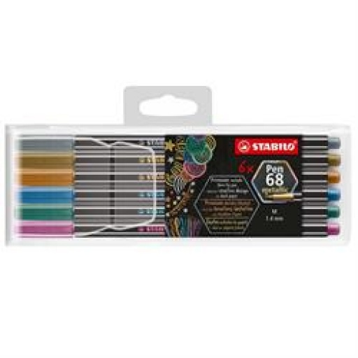 MARCADOR STABILO PEN 68 METALIZADOS X 6