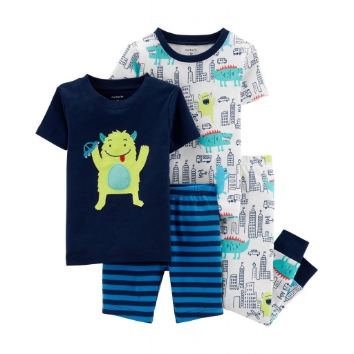 PACK X2 PIJAMAS CARTERS ALGODON MONSTERS 2T