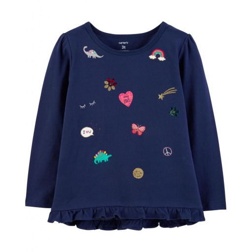 REMERA ML CARTERS ALGODON DISEOS