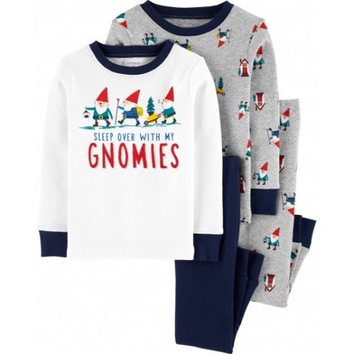 PACK X2 PIJAMAS CARTERS ALGODON GNOMOS 12M