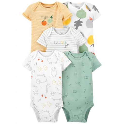 SET X 5 PC BODY ESTAMPADOS BEBE