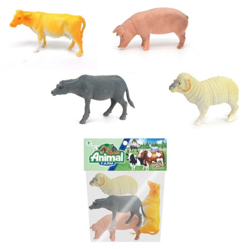 ANIMALES DE GRANJA 4 PIEZAS