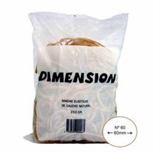 BANDAS ELASTICAS DIMENSION N60 BOLSA 250G