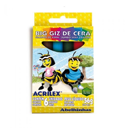 CRAYOLA ACRILEX JUMBO CON 6 COLORES 9106