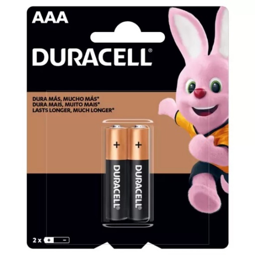 PILA ALCALINAS AAA  DURACELL X 2 UNIDADES