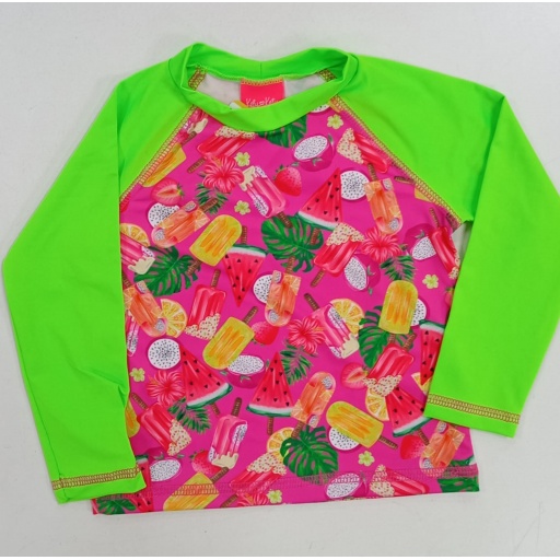 REMERA MANGA LARGA UV+50 EST FRUTAS T1