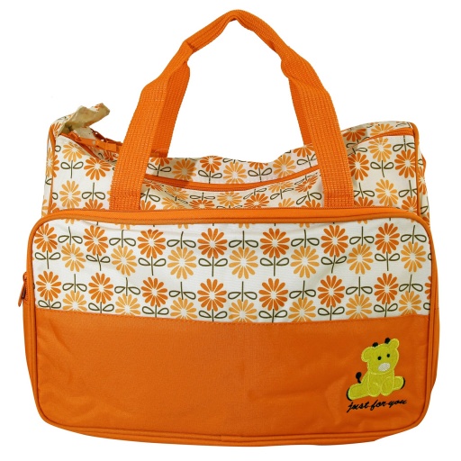 BOLSO MATERNAL COMBINADO FLORES