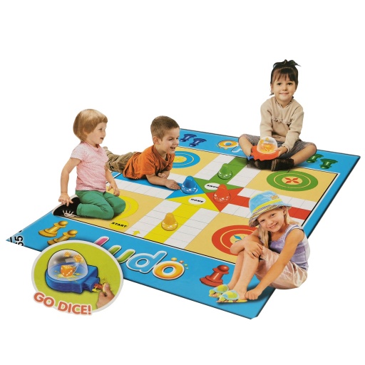 JUEGO MESA ALFOMBRA LUDO EN CAJA