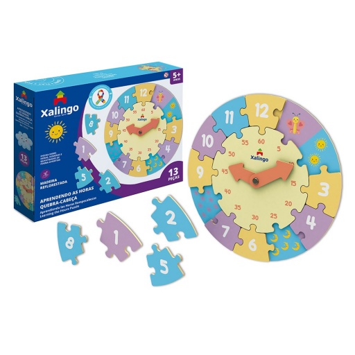 PUZZLE 13PZAS MADERA RELOJ XALINGO