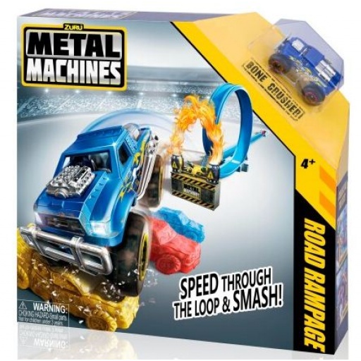 AUTO METAL MACHINES PISTA ROAD RAMPAGE CON VEHICULO