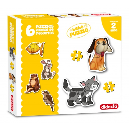 PUZZLES FORMAS MASCOTAS X 6