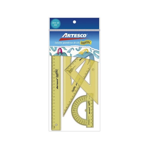 Artesco Juego de Geometria Flexible 30 cm