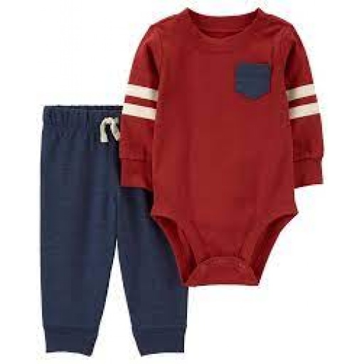 SET 2 PC PANTALON Y BODY ALGODON CARTERS 12M