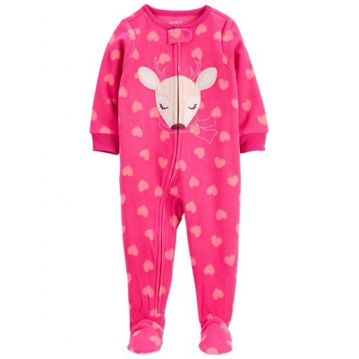 PIJAMA CARTERS EN MICROPOLAR ESTAMP.VENADO 12M