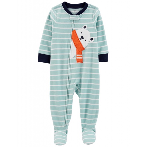 PIJAMA 1PC PIE MICROPOLAR OSO POLAR CARTERS 12M