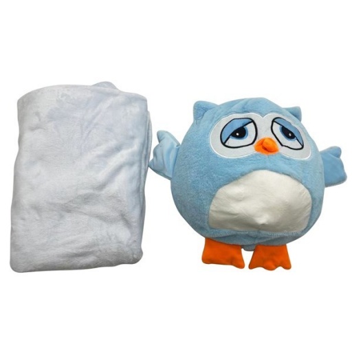 PELUCHE BUHO CON MANTA PARA BEBE