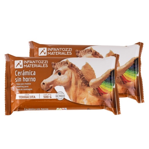 CERAMICA SIN HORNO 500G INFANTOZZI TERRACOTA