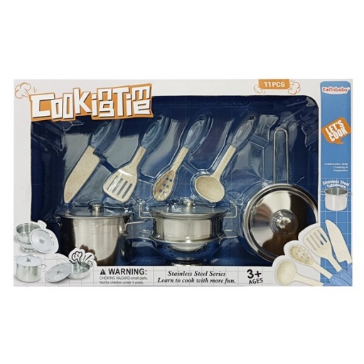 SET COCINA OLLA METAL 11 PIEZAS CAJA 0141