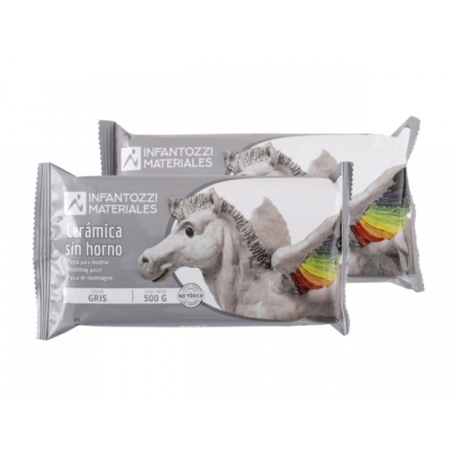 CERAMICA SIN HORNO INFANTOZZI 500G GRIS