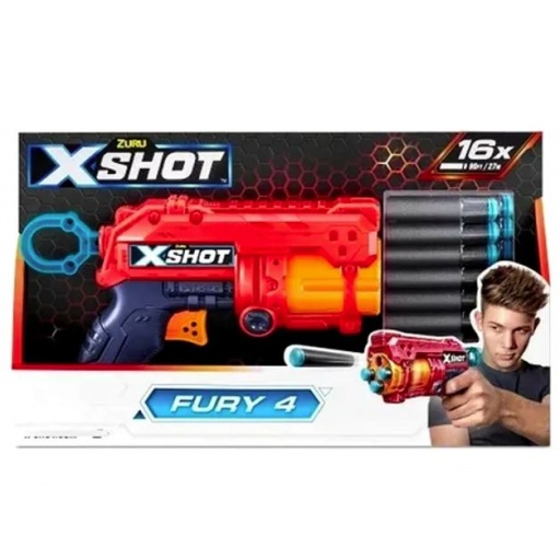 ARMA X-SHOT EXCEL FURY 4 CON 16 DARDOS ZURU