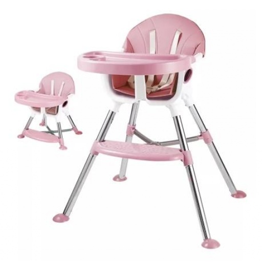 SILLA DE COMER PARA BEBE CON ALTURA REGULABLE ROSA