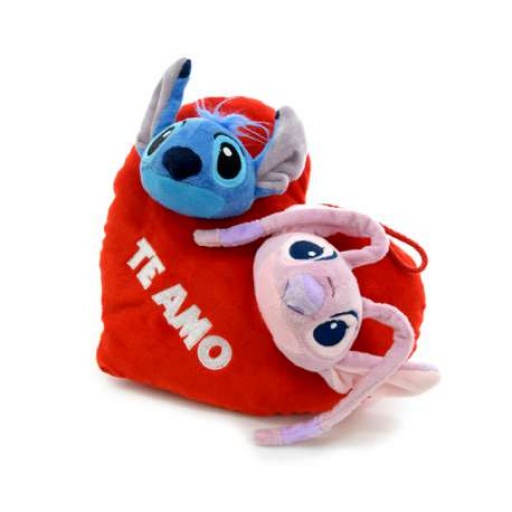 STITCH Y ANGELA EN CORAZON 25 CM PHI PHI