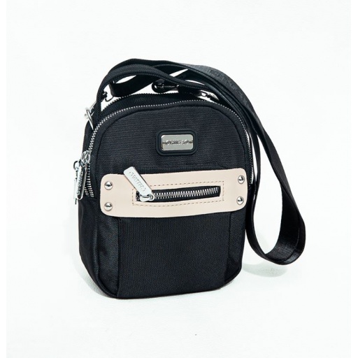 MORRAL DE MICROFIBRA NEGRO RU23-88