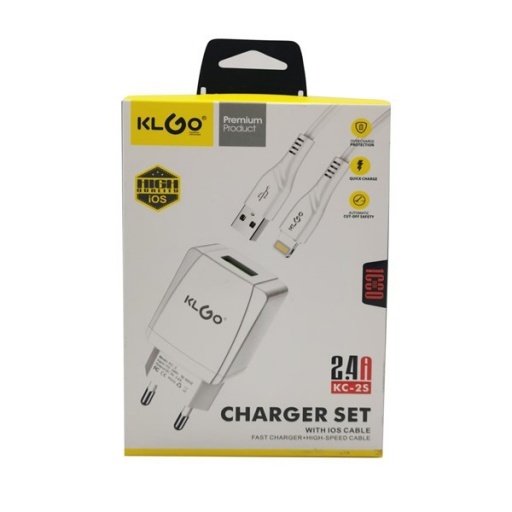 CARGADOR CELULAR CABLE USB-LIGHT KLGO KC2S