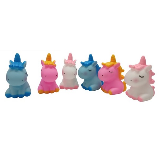 ANIMALES GOMA CHIFLE X 6 UNICORNIOS  6681