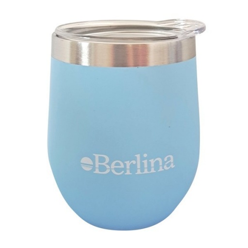 MATE BERLINA 220ML CON TAPA PASTEL CELESTE