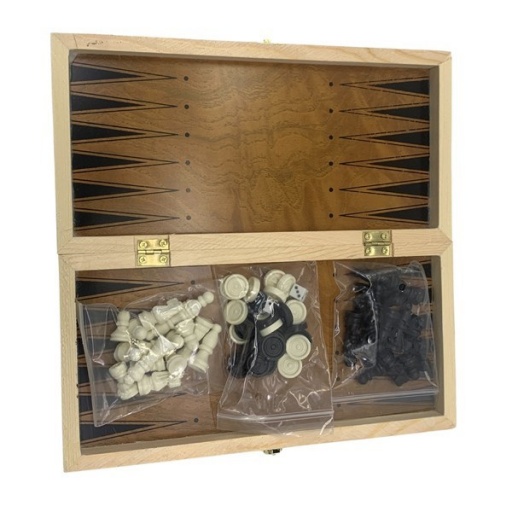 JUEGO MESA 3 EN 1 TABLERO MADERA CAJA 9062