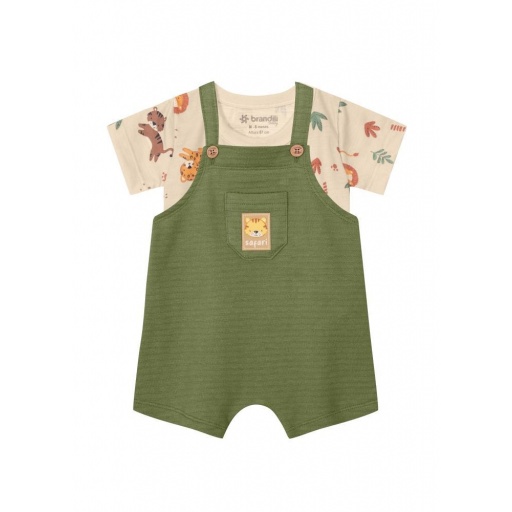 CONJUNTO BEBES CAMISETA Y ENTERITO TALLE P - 26096 BRANDILI BABY