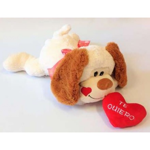 PELUCHE PHI PHI PERRO ACOSTADO CON CORAZON