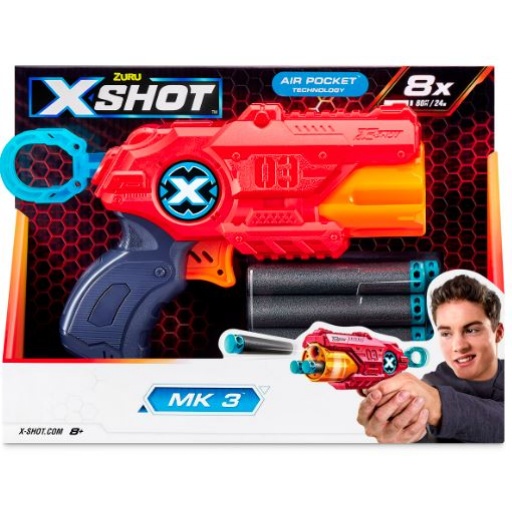 ARMA X-SHOT EXCEL MK3 CON 8 DARDOS ZURU