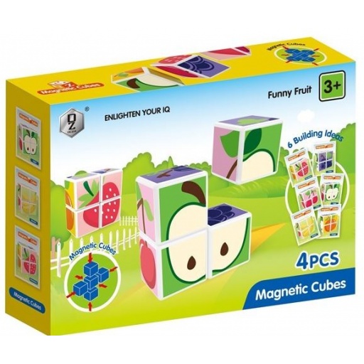 BLOQUES MAGNETICOS X 4 PUZZLE FRU CAJA0093