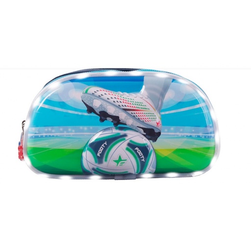 CARTUCHERA FOOTY FUTBOL C CIERRE CON LUZ LED