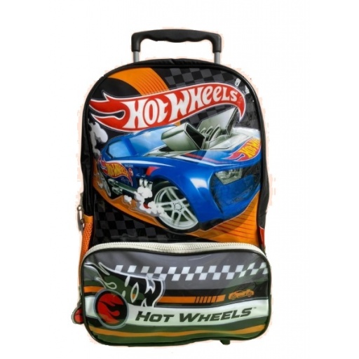 MOCHILA HOT WHEELS 17" CON CARRO