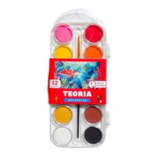 ACUARELA X 12 COLORES GRANDE TEORIA