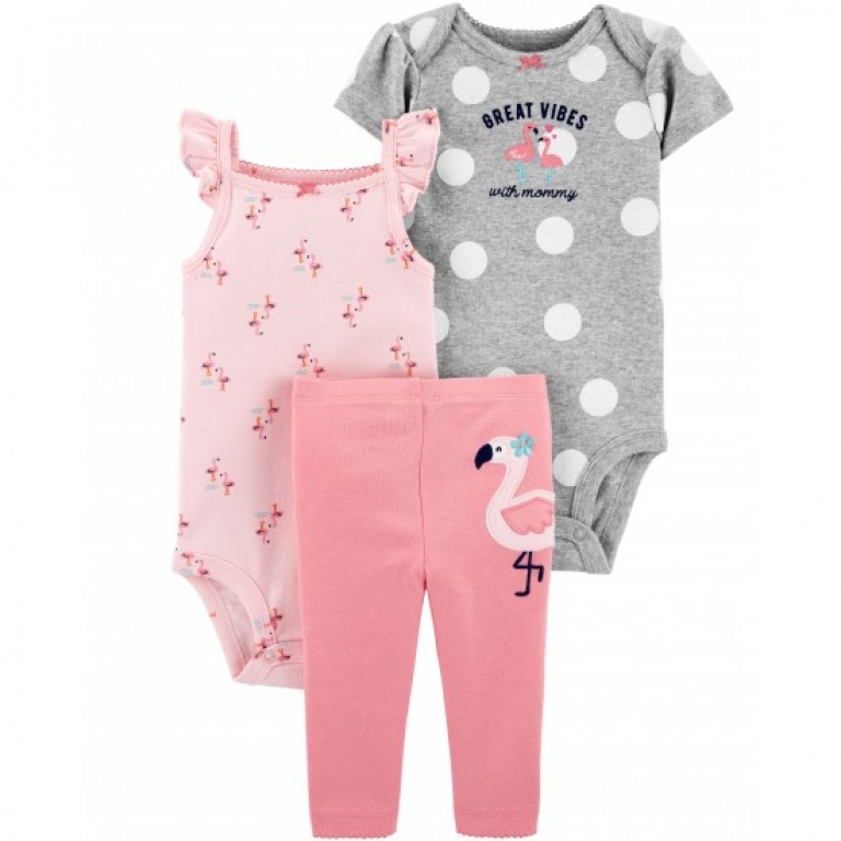 PACK X 3 PC - PANTALON Y BODYS MC BEBE