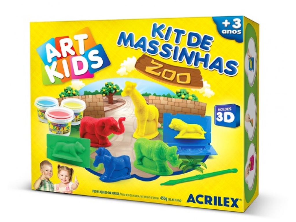 Acrilex Kit Masa de Modelar Zoo