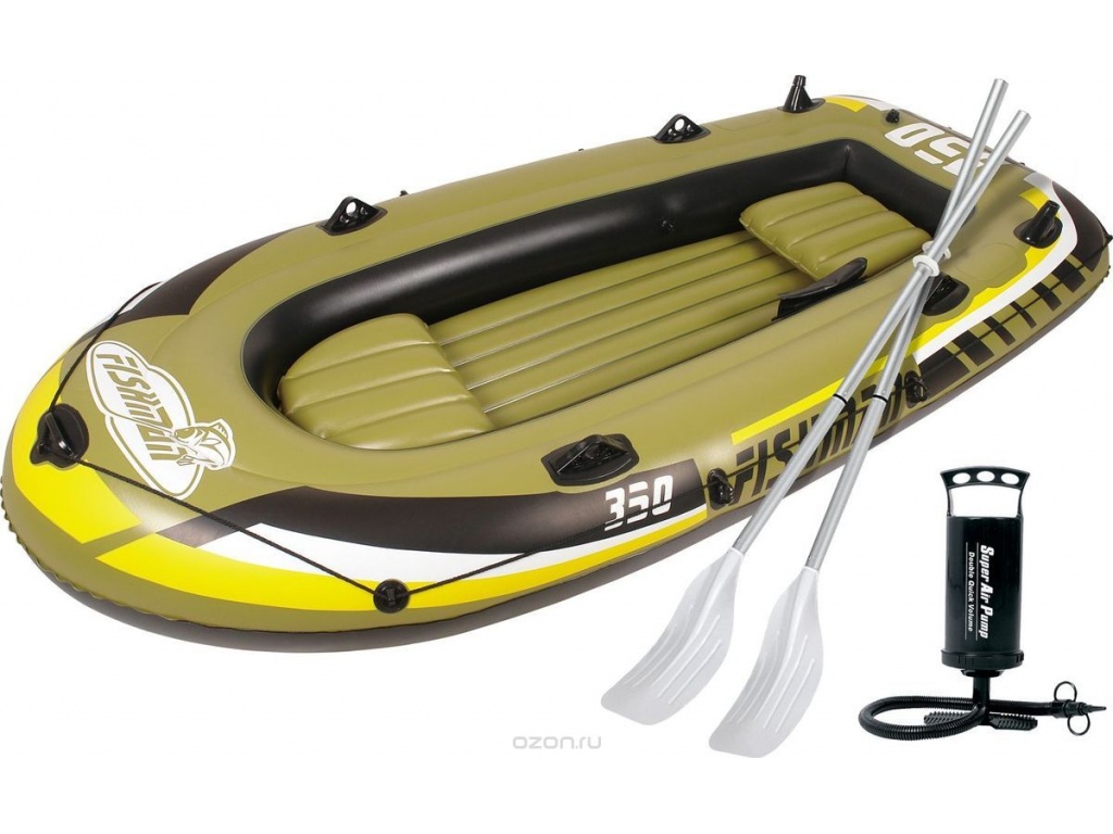 BOTE INFLABLE GRANDE CON REMOS E INFLADOR MANUAL