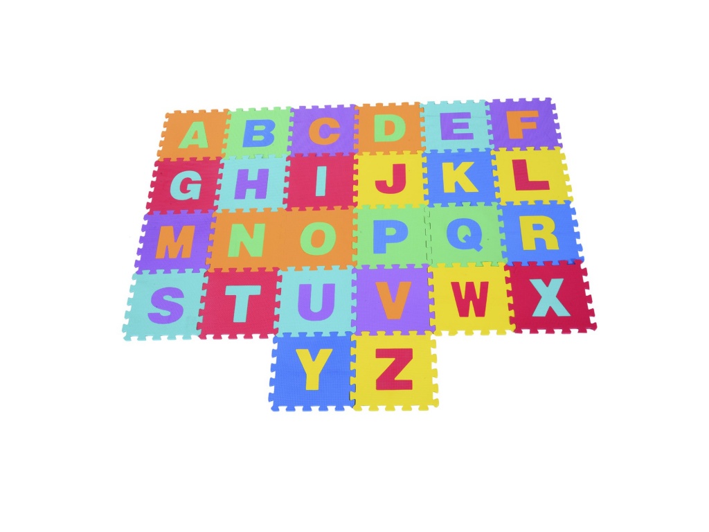 Alfombra Puzzle Goma Eva 29 X 29 cm Letras