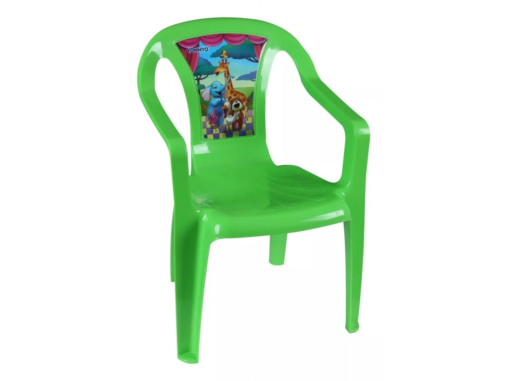 SILLA PVC INFANTIL CON POSABRAZO DISEO