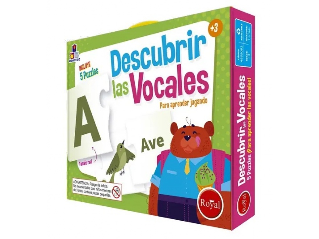 Juego de Mesa Descubrir Vocales y Numero Royal