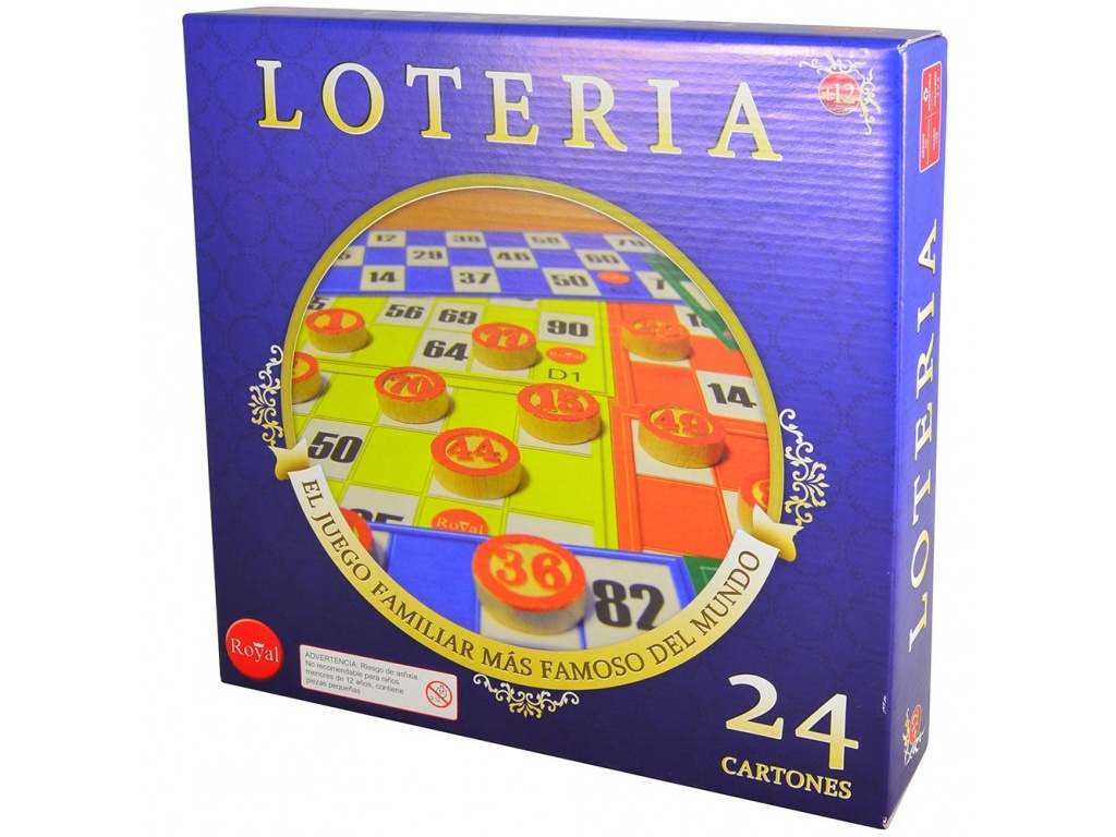 Juego de Mesa Loteria 24 Cartones Royal